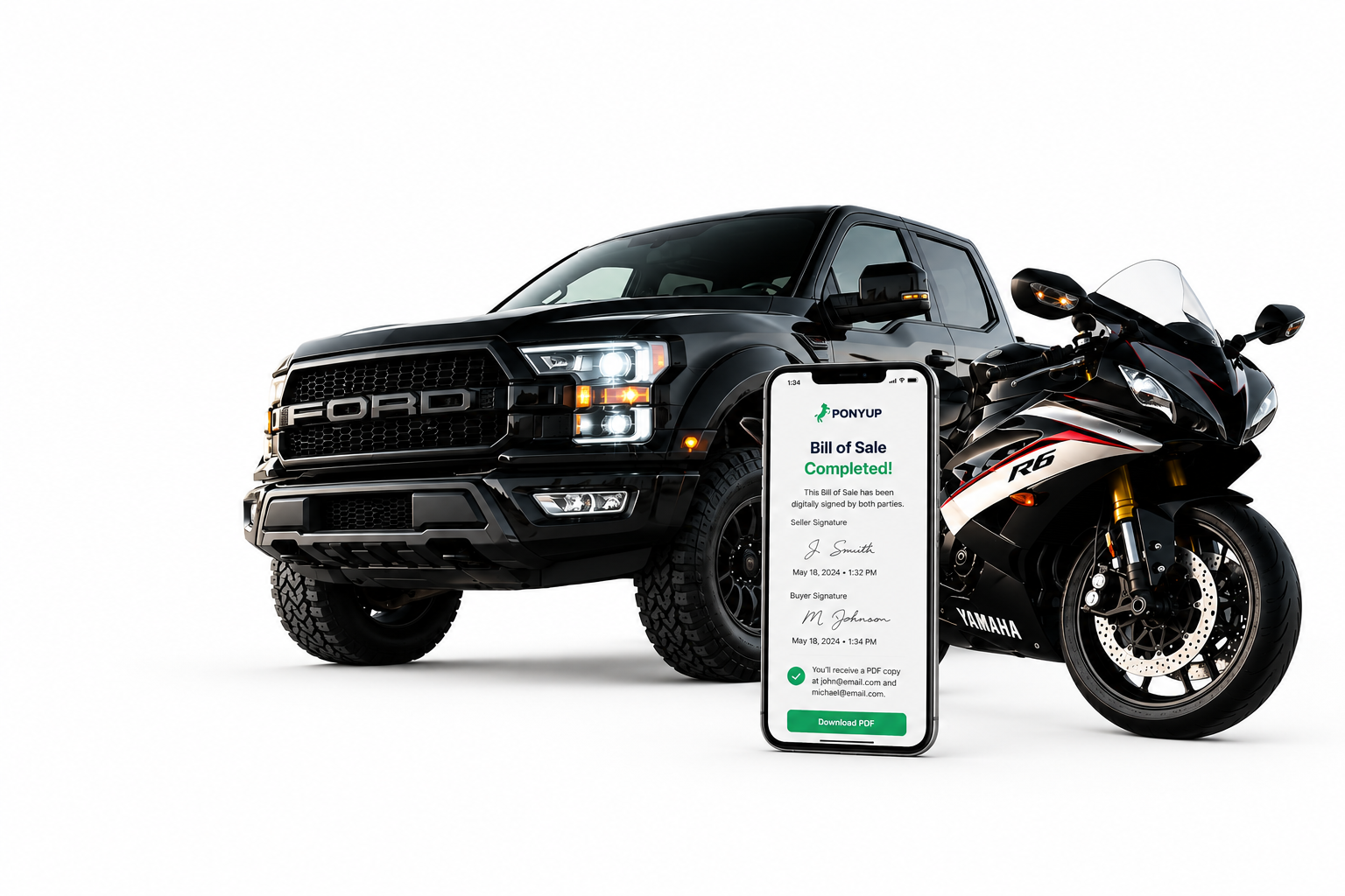 PonyUp digital bill of sale for vehicles and equipment