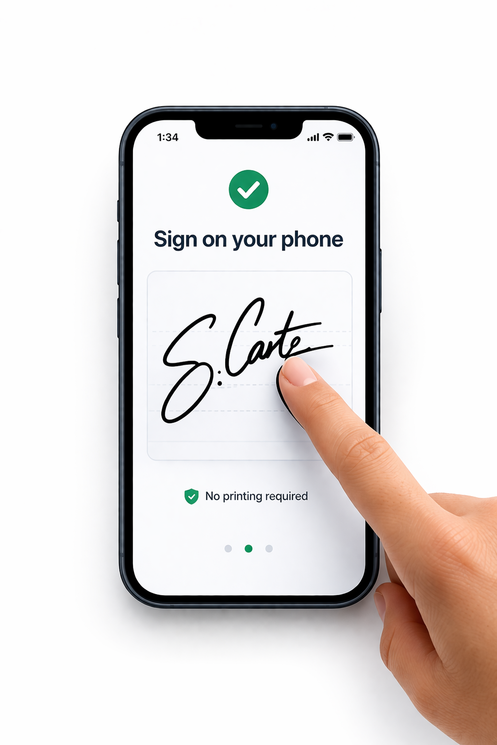 Sign on your phone
